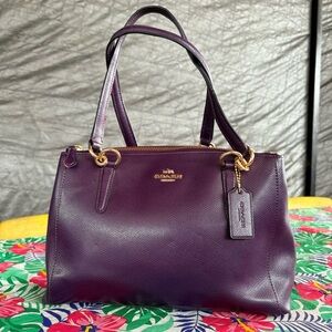 Coach Deep Purple Leather Bag